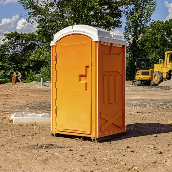 how often are the portable restrooms cleaned and serviced during a rental period in Craigsville